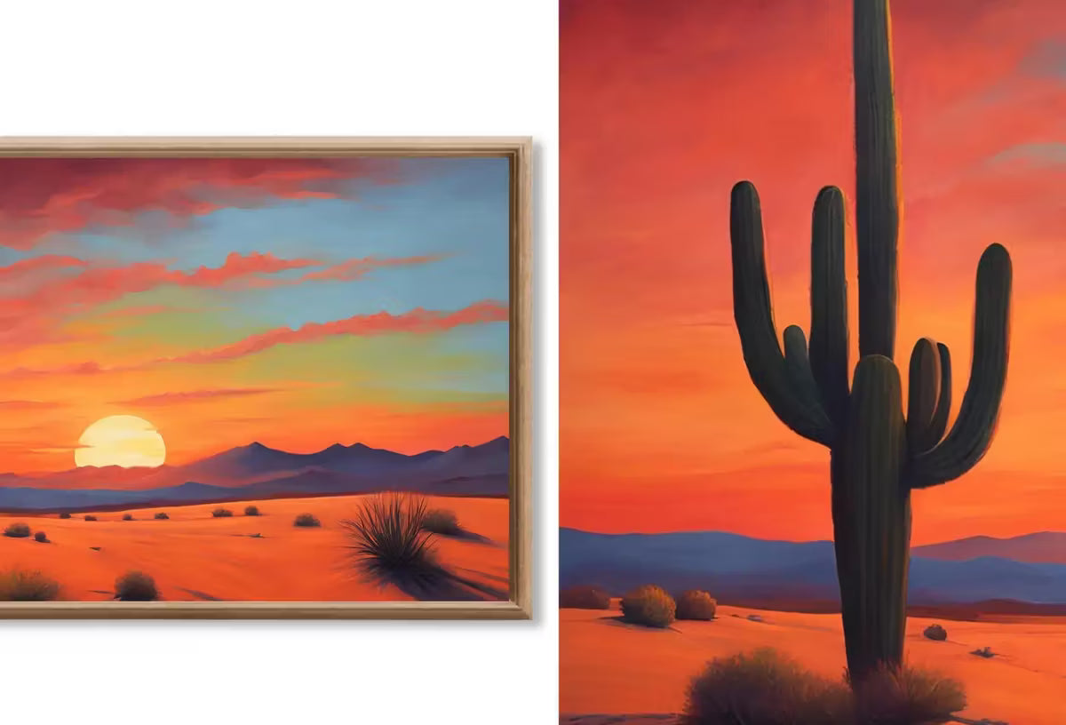 Minimalist Landscape Painting – Samsung Frame TV Art Set – Japandi Wall Art, Coastal Decor, Boho, Neutral Minimalist Wall Art Set of 40 – Frame TV Art Set