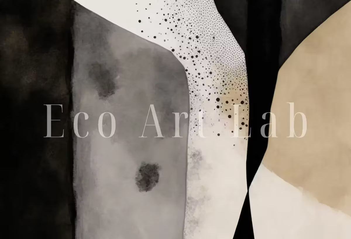 Minimalist Set of 2 Art Prints. Black and White Abstract Poster Set. Neutral Gallery Wall. Black & Beige Wall Art. Contemporary Modern Art – Printable Wall Art Set