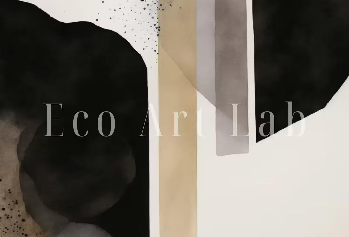 Minimalist Set of 3 Art Prints. Black and White Abstract Poster Set. Neutral Gallery Wall. Black & Beige Wall Art. Contemporary Modern Art – Printable Wall Art Set