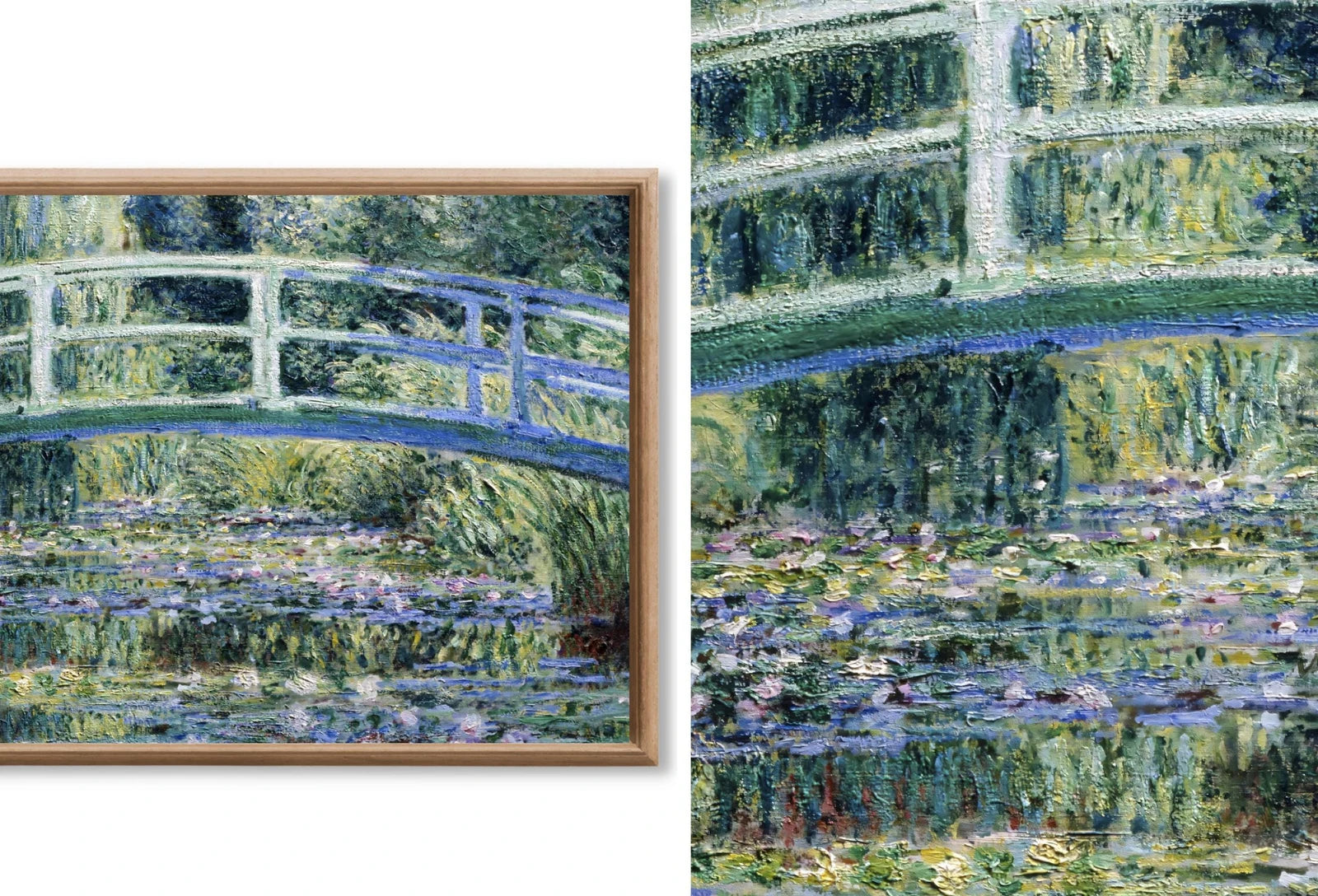 Detail view of artwork from Monet Water Lilies Frame TV Art Set. (variation 1)