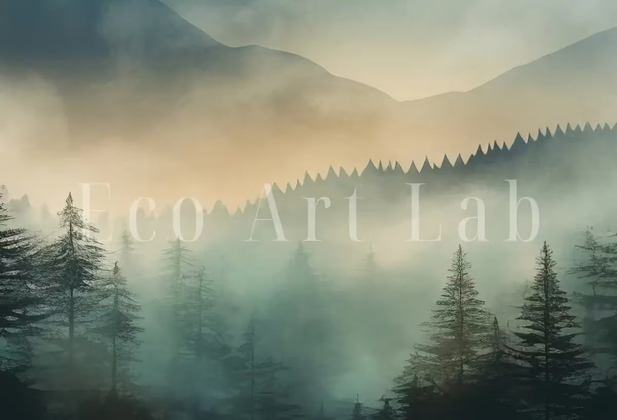 Mountain Prints Set of 3. Nature Prints Set. Watercolor Green Mountain. Abstract Landscape. Modern Minimal Wall Decor. Pine Forest wall Art – Printable Wall Art Set