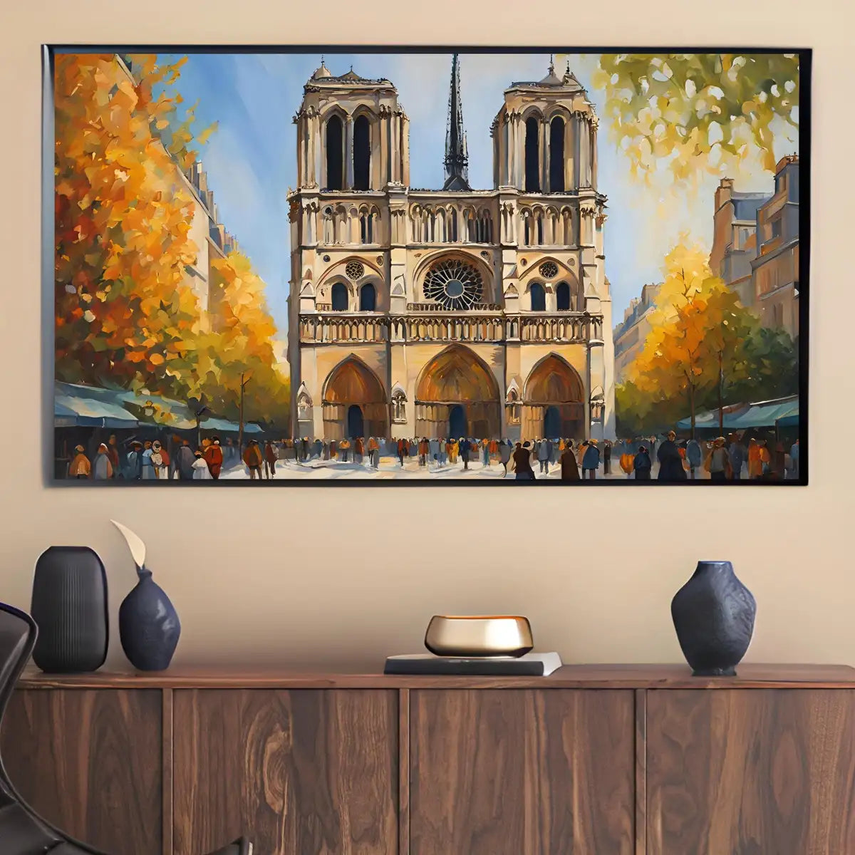 Detail view of artwork from Notre Dame Art for Samsung Frame TV. (variation 2)