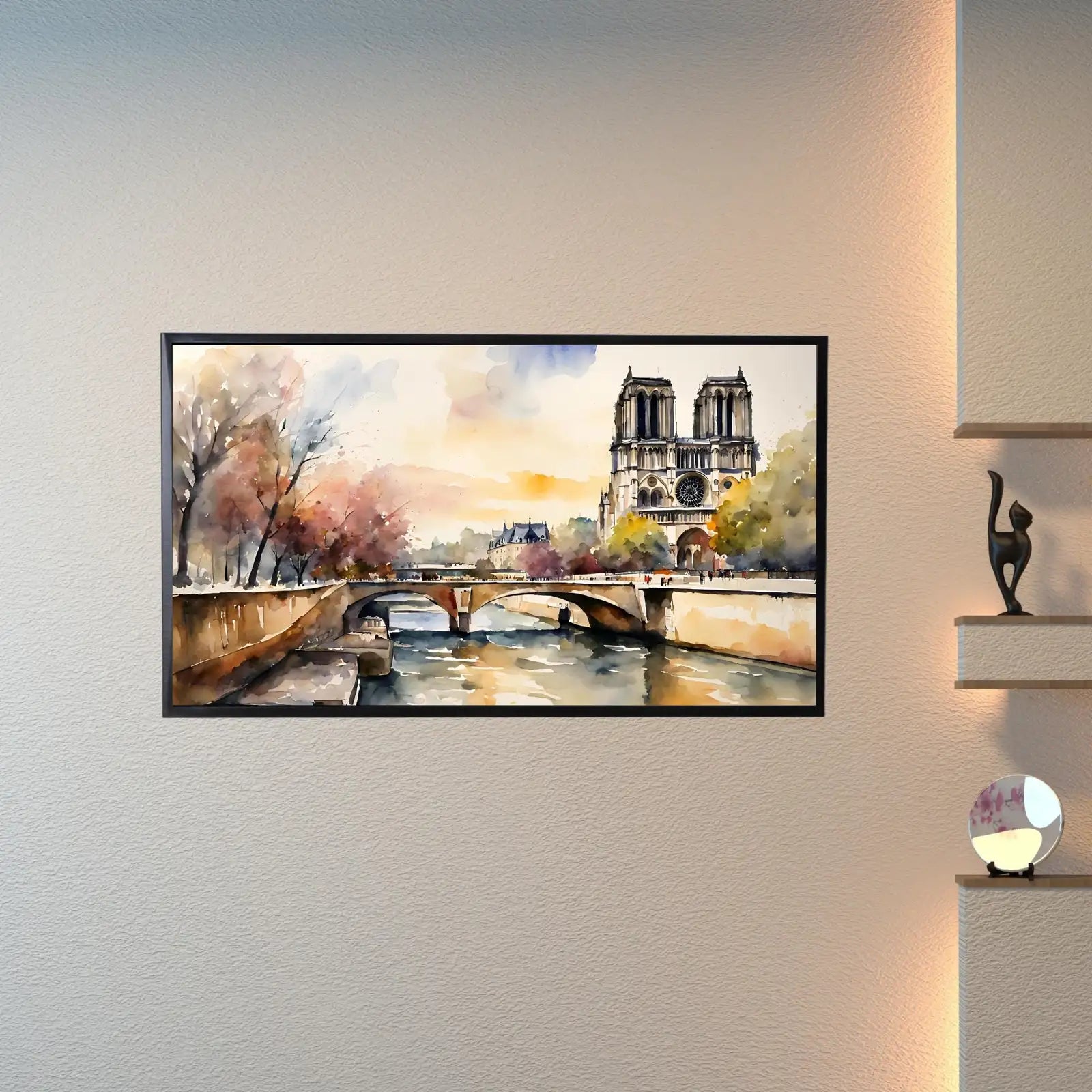 Detail view of artwork from Notre Dame Art For Samsung Frame TV I Colorful Wall Cathedral Decor I 4K Artwork Frame TV Digital Art Display. (variation 1)