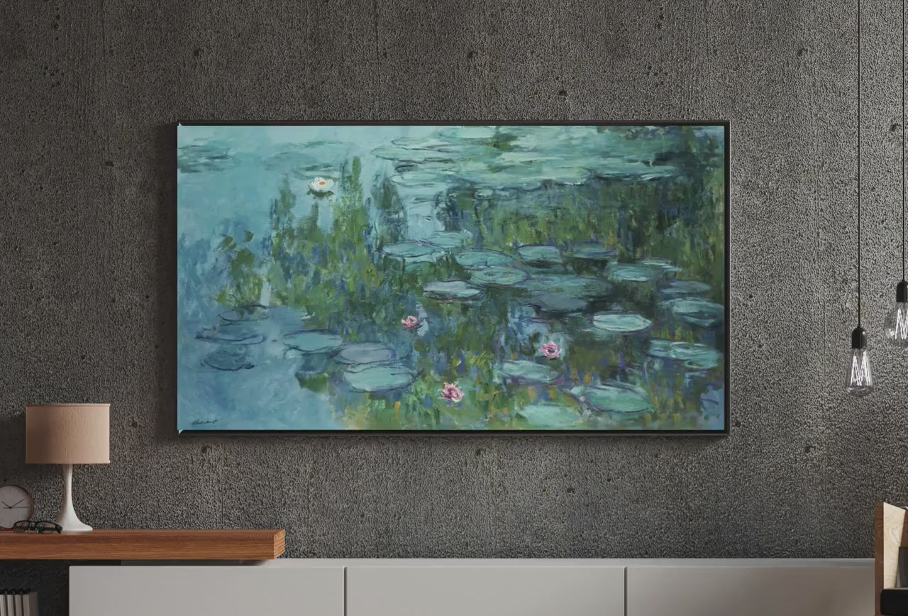 Monet Water Lilies Frame TV Art Set | Samsung Frame TV Download | Monet Wall Art | Famous Impressionist Vintage Lily Pond Paintings – Frame TV Art Set