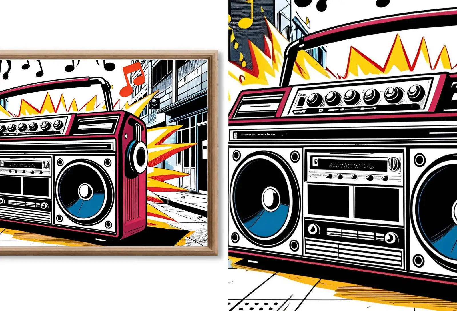 Detail view of artwork from Retro Pop Art for Samsung Frame Tv or Hisense Canvas Tv - Maximalist Wall Art. Funky Decor Whimsical Art Frame tv Set of 40. (variation 2)