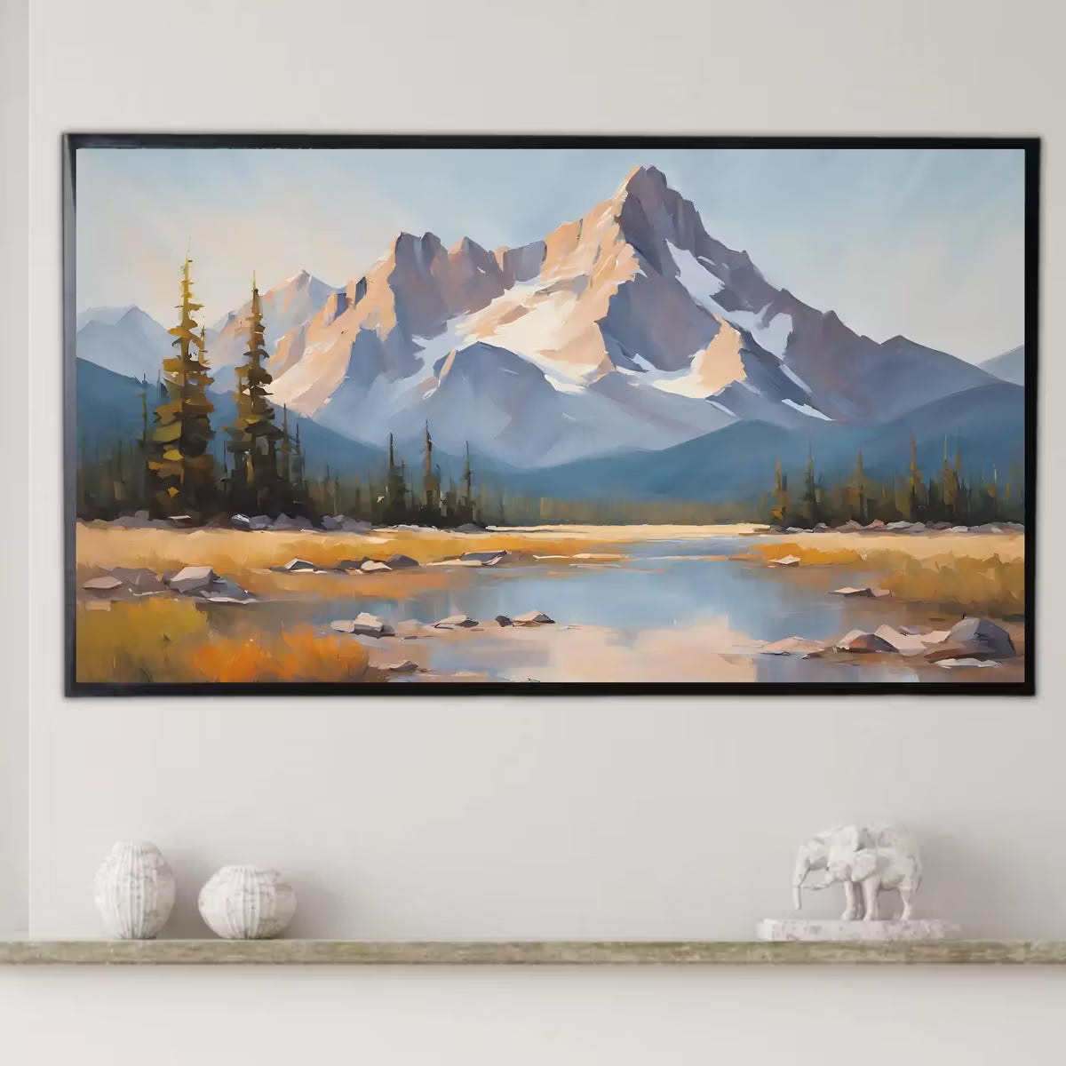 Rocky Mountains Art For Samsung Frame TV. 4K Mountain View Nature Wall Decor. Scenic Mountain Print Outdoor Landscape Art – Frame TV  Art