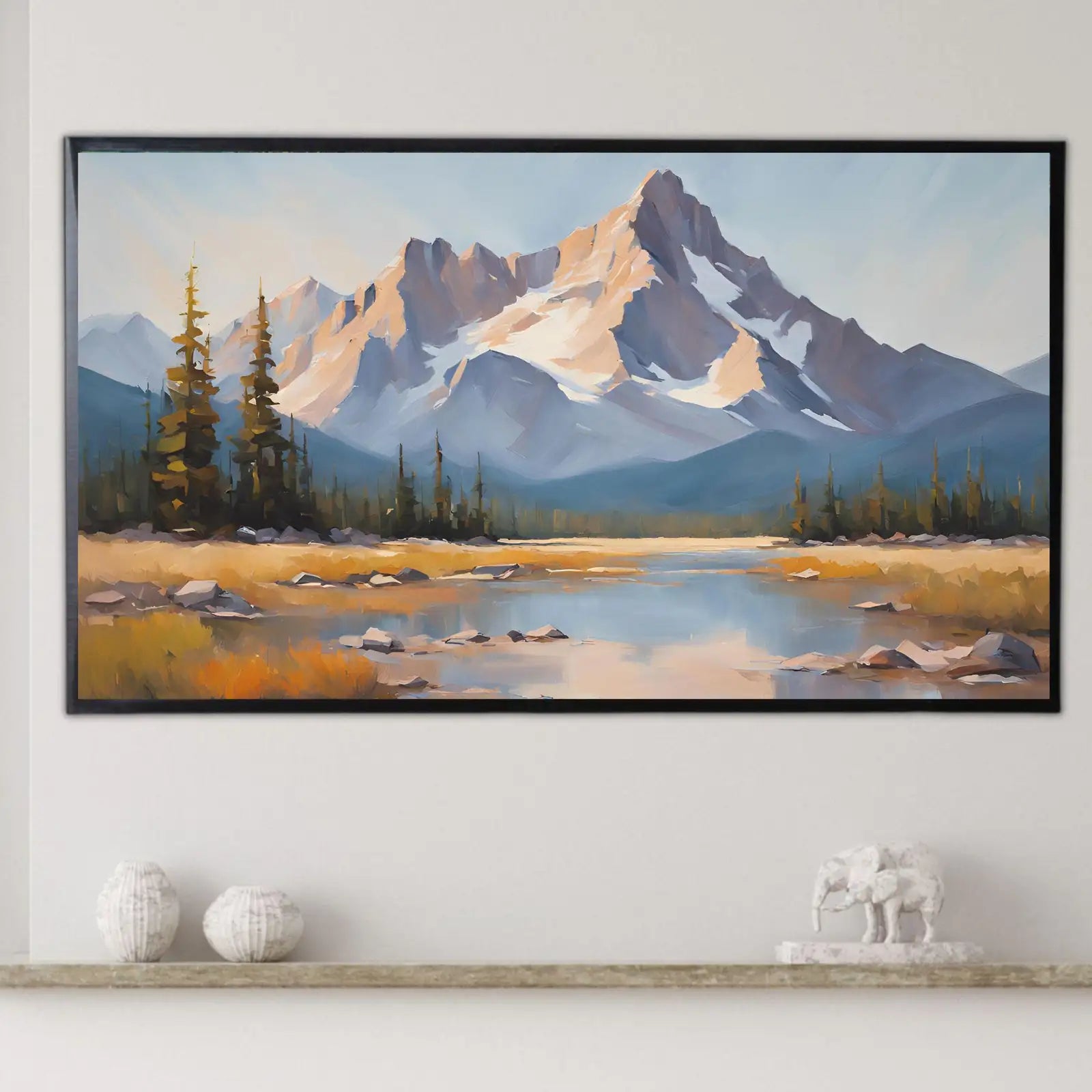 Second included artwork preview from Rocky Mountains Art For Samsung Frame TV. 4K Mountain View Nature Wall Decor. Scenic Mountain Print Outdoor Landscape Art featuring various scenes.