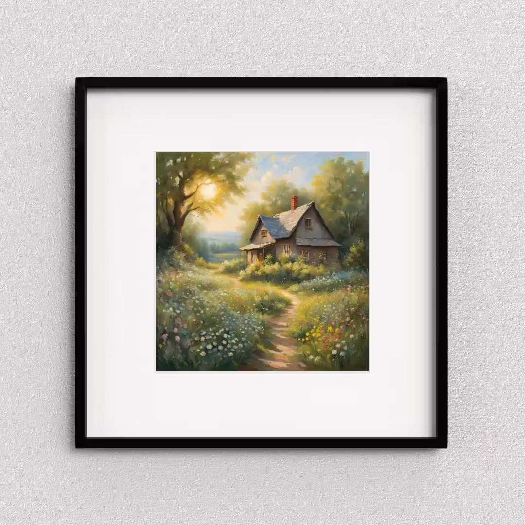 Rustic Wall Art Printable I Cabin Decor for Home I Wildflowers Square Art Design – Printable Wall Art