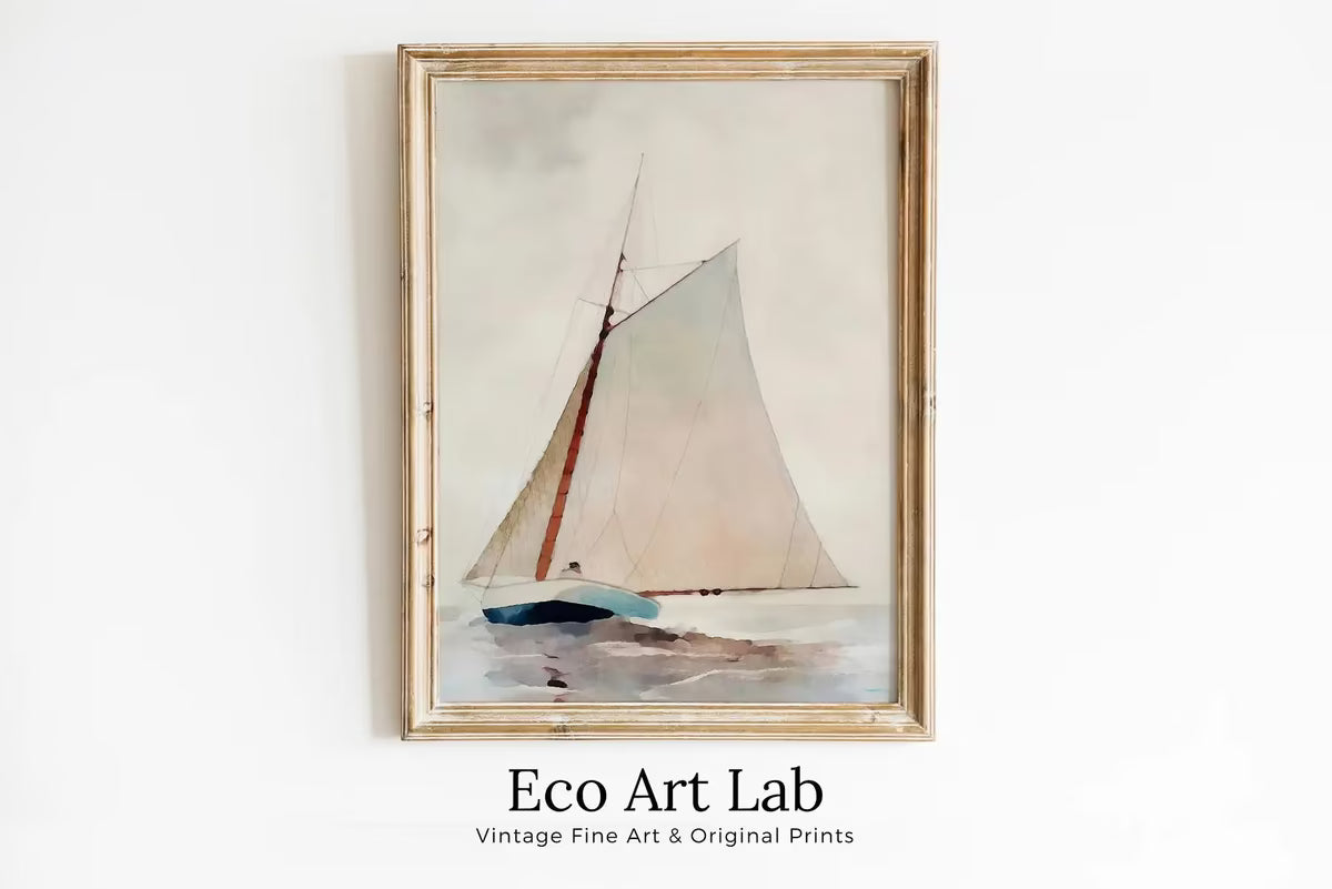 Sail Boat At Sea Print, Nautical Wall Decor, Sailboat Print Boat Art, Vertical Printable Wall Art, Digital Print, Print Wall Art, Boat Print – Printable Wall Art
