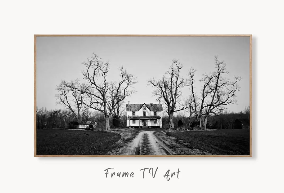 Samsung Frame TV Art 4K Abandoned Haunted House. Dark Creepy Landscape Instant Download. Scary Frame TV Art. Art for the Samsung Frame TV – Frame TV  Art