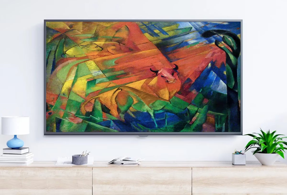 Samsung Frame TV Art 4K Animals in a Landscape Abstract Vintage Painting. Instant Download Art for Frame TV. Abstract Home Decor. TV Art – Frame TV  Art