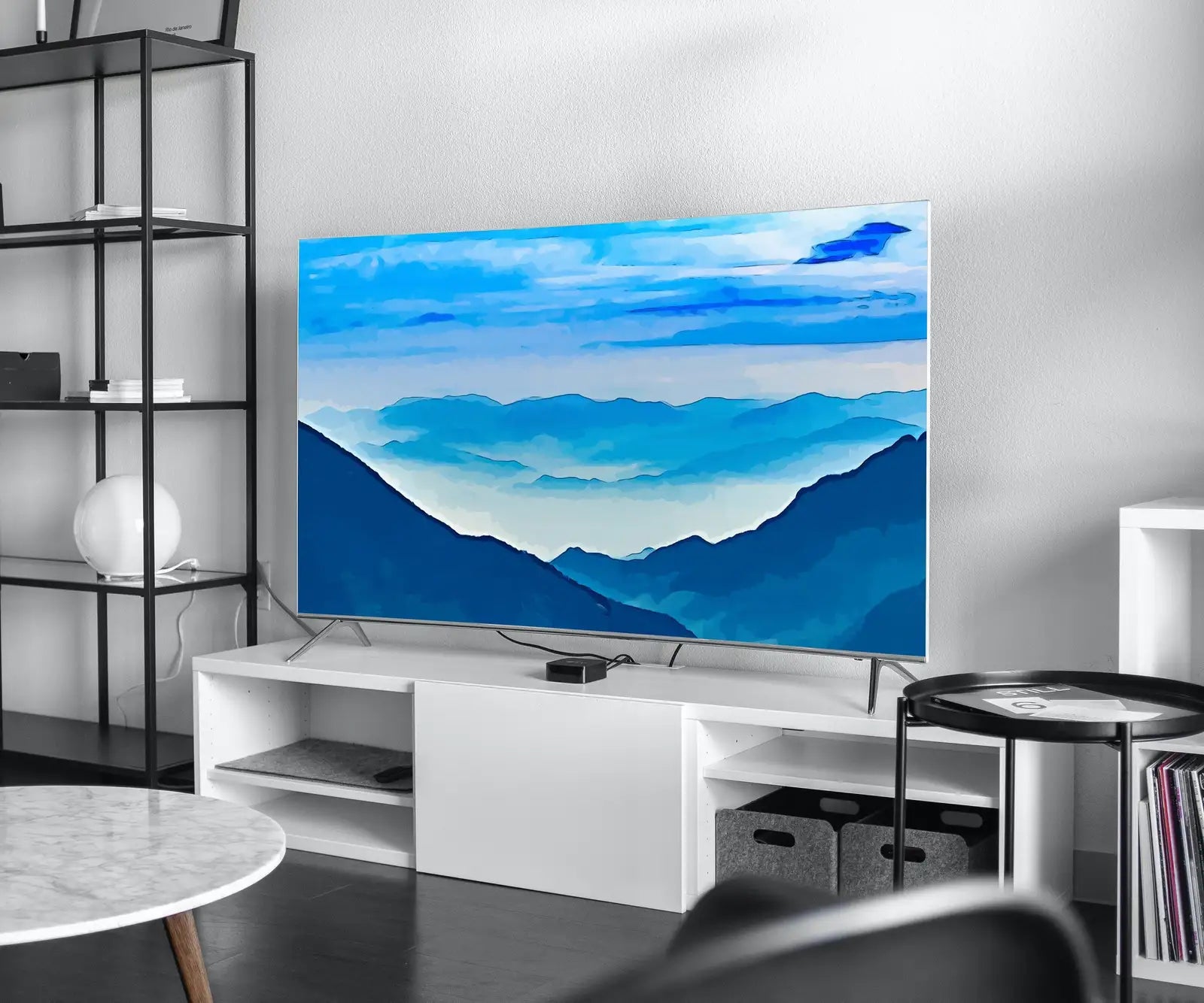 Second included artwork preview from Samsung Frame TV Art 4K Blue Abstract Mountain Landscape Wall Art. Instant Download Mountain Digital Painting Blue Wall Art for the Frame TV featuring various scenes.