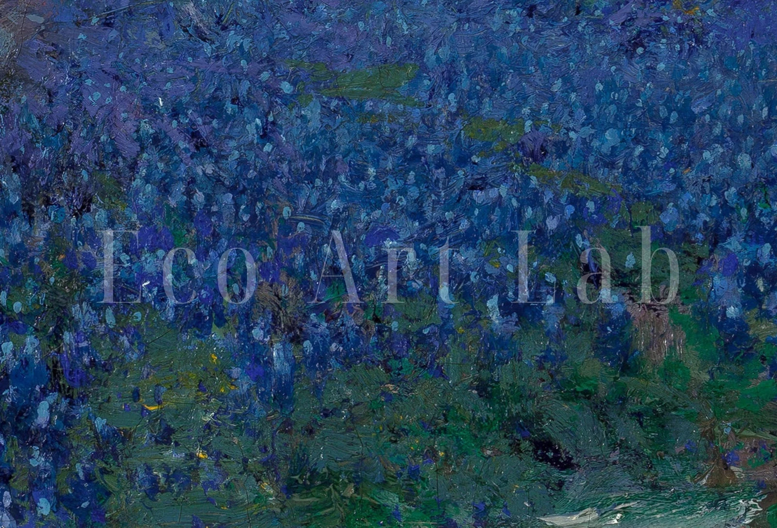 Included artwork preview showing first selection of artworks from Samsung Frame TV Art 4K Bluebonnets Field Landscape. Blue Bonnets Vintage Spring Landscape Painting. Instant Download. Wall Art for Frame TV.
