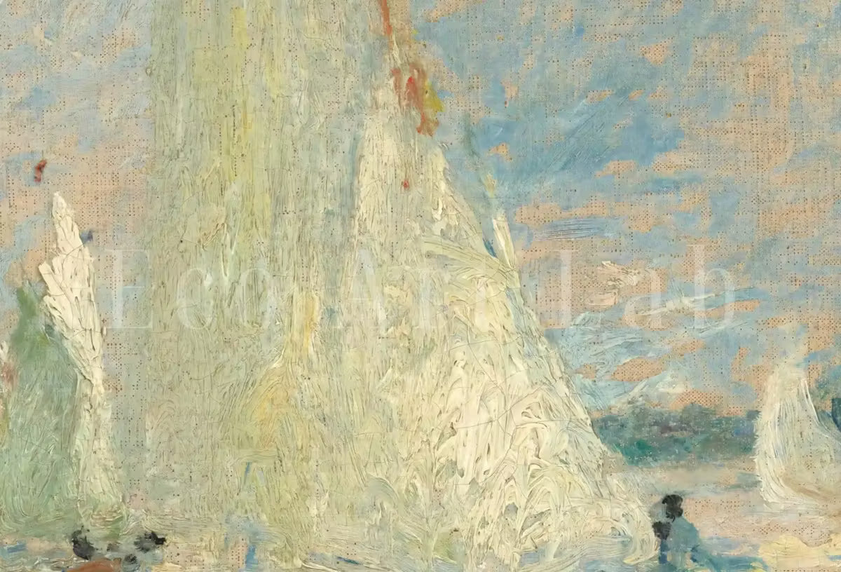 Samsung Frame TV Art 4K Boats on Shore Painting by Auguste Renoir. Famous Antique Oil Painting. Coastal Landscape Vintage Art for Frame TV – Frame TV  Art