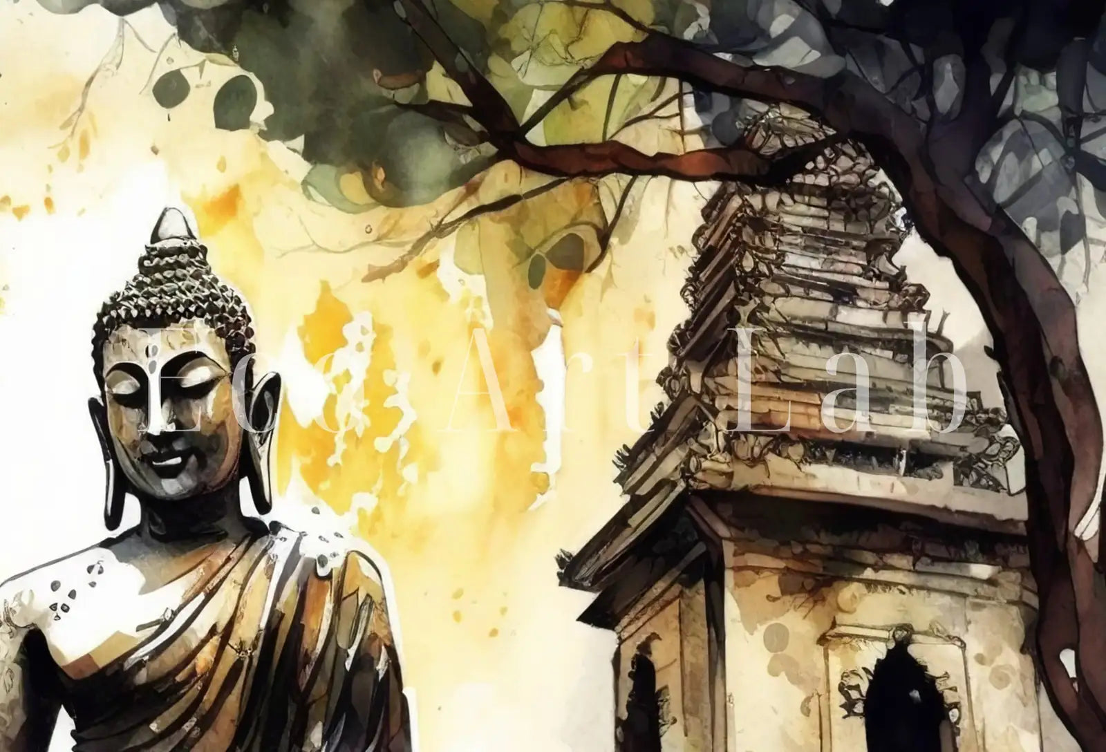 Included artwork preview showing first selection of artworks from Samsung Frame TV Art 4K Buddha Meditating Statue. Zen Wall Art Buddhism Spiritual Art. Digital Download for Samsung Frame. Frame TV Art.