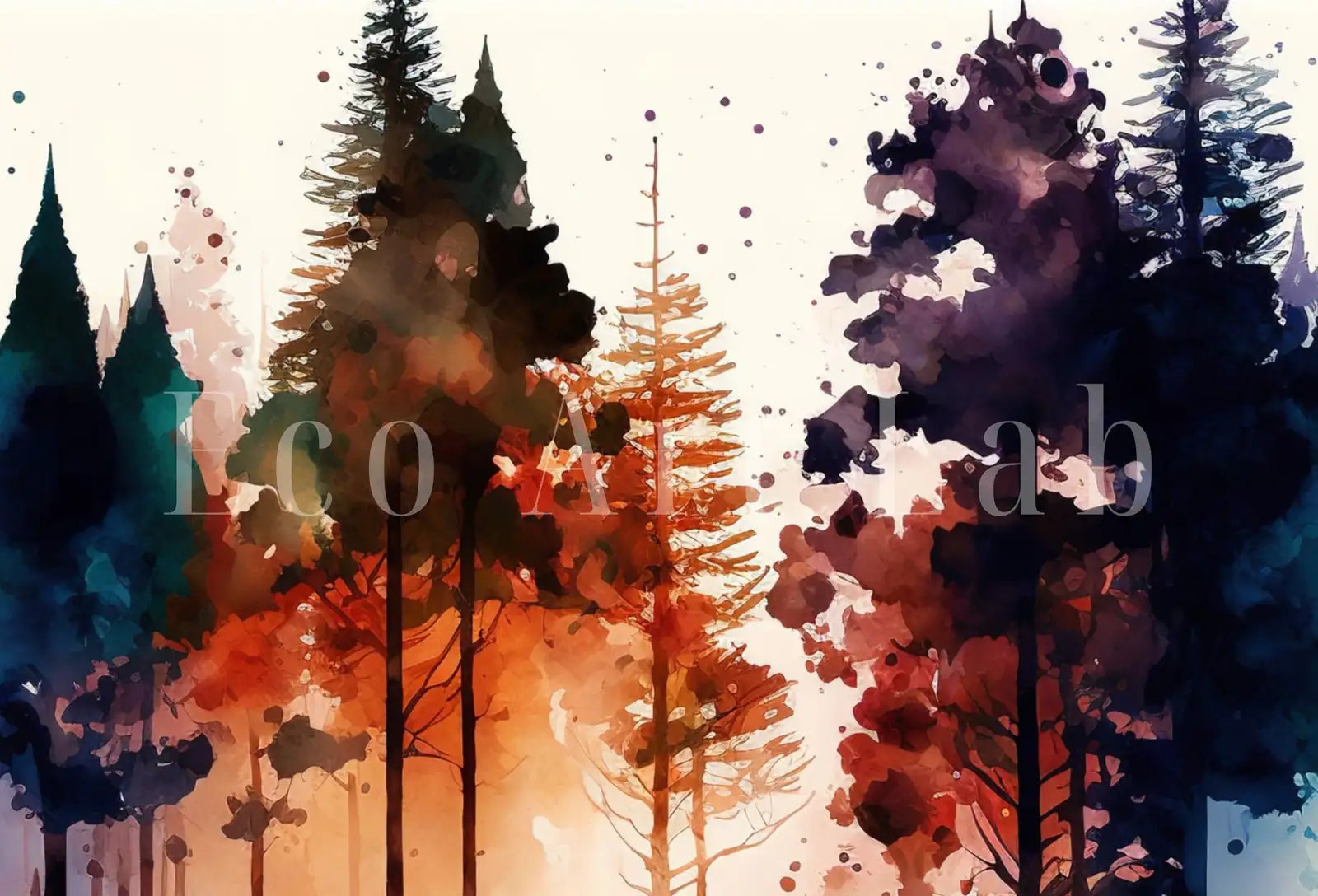 Second included artwork preview from Samsung Frame TV Art 4K Colorful Forest Watercolor Landscape Digital Painting. Instant Download Forest Art for Samsung Frame TV. Art for TV featuring various scenes.