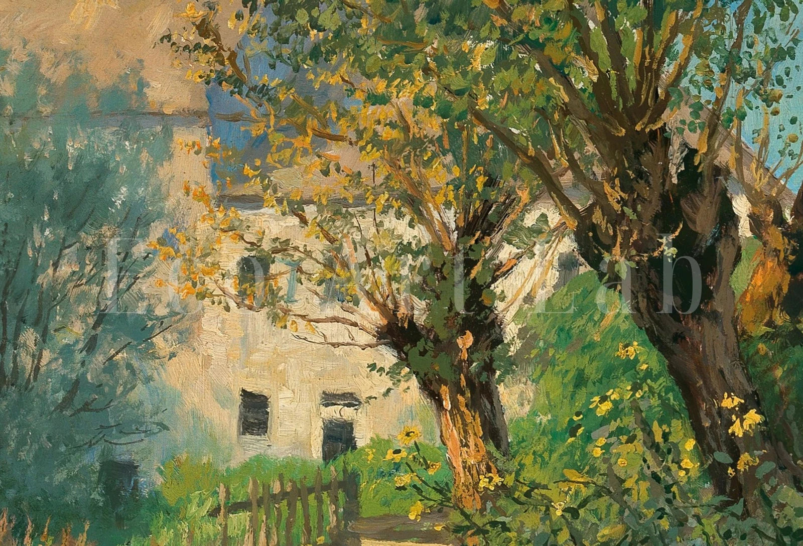 Included artwork preview showing first selection of artworks from Samsung Frame TV Art 4K Creek in Spring Vintage Landscape Painting. Instant Download Spring Framhouse Landscape. Wall Art for Frame TV..