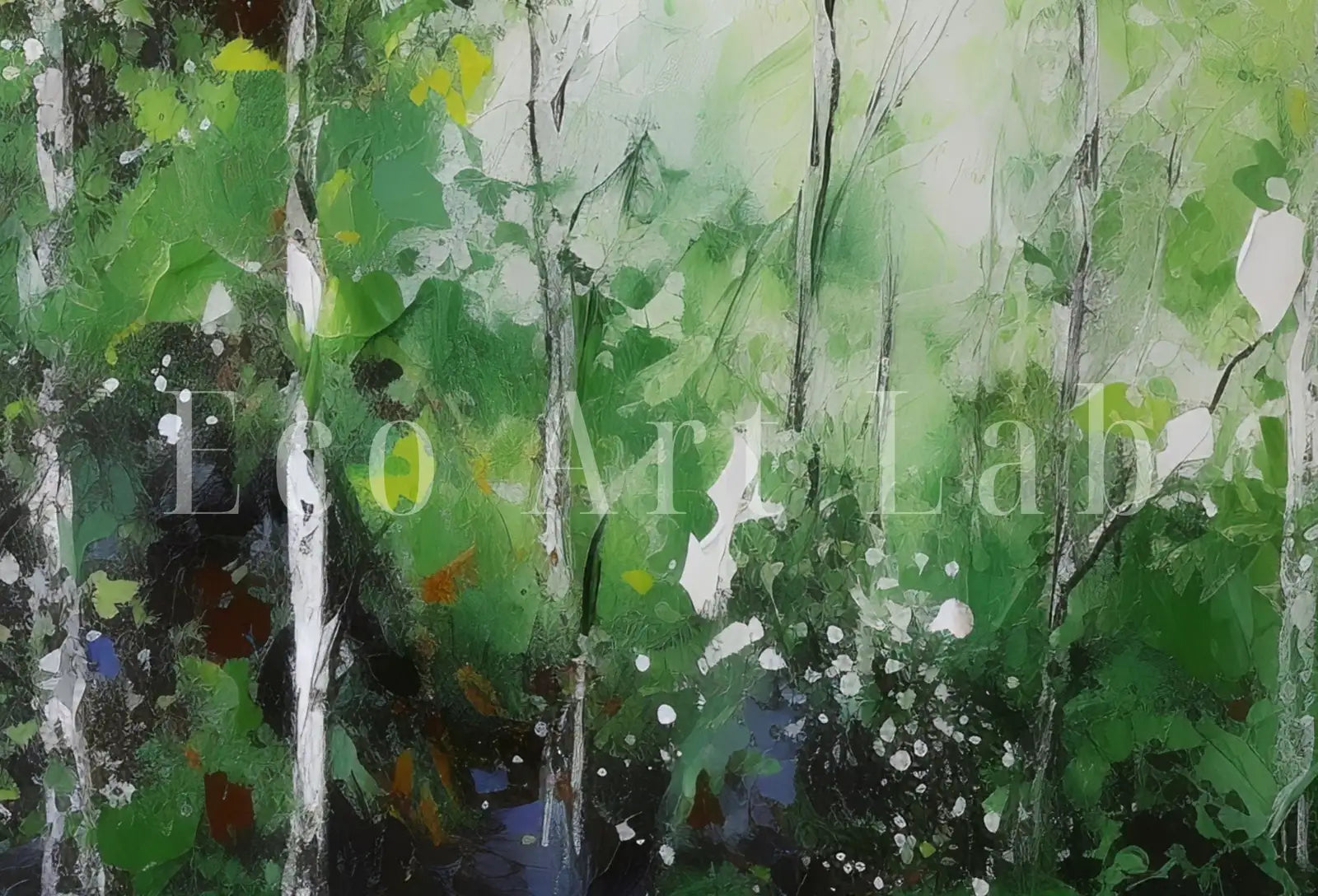 Included artwork preview showing first selection of artworks from Samsung Frame TV Art 4K Dense Forest Abstract Textured Landscape Painting. Instant Download. Forest Art for Samsung Frame TV. Art for TV.