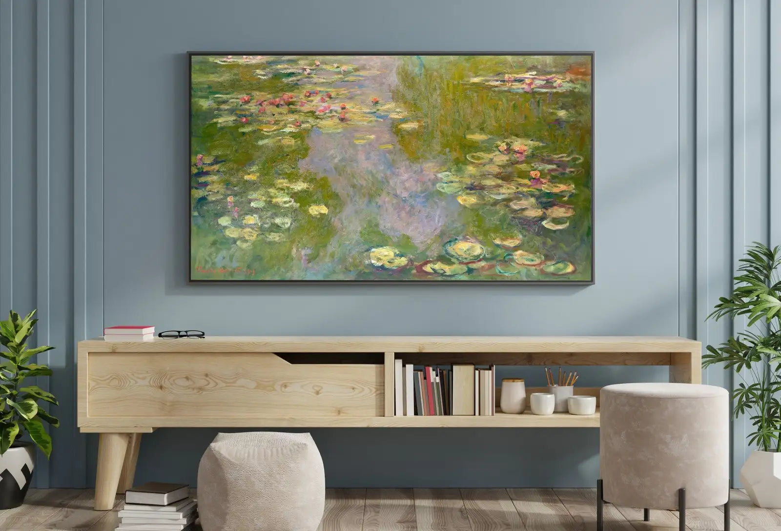 Second included artwork preview from Samsung Frame TV Art 4K Famous Water Lilies Claude Monet Painting. Instant Download Botanical Wall Art for the Frame TV. Vintage Wall Art featuring various scenes. (variation 1)