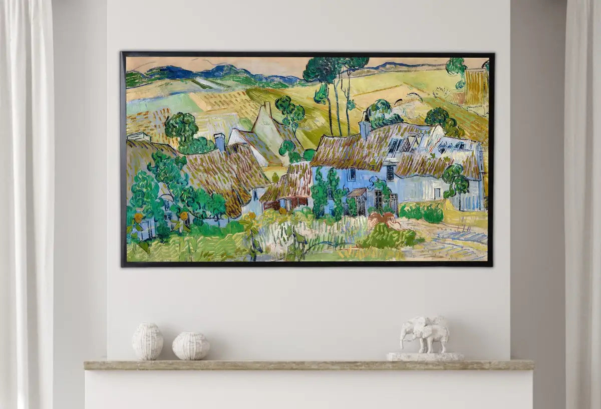 Second included artwork preview from Samsung Frame TV Art 4K Farms near Auvers Famous Painting by Vincent van Gogh. Instant Download van Gogh Art for the Frame TV. Vintage Decor featuring various scenes.