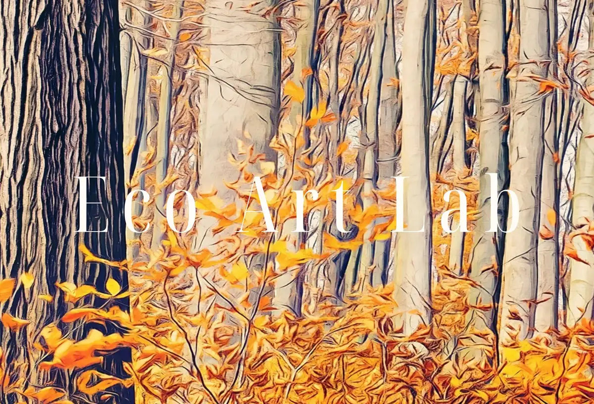 Detail view of artwork from Samsung Frame TV Art 4K Forests in the Fall Landscape Digital Paintings Set of 2. Instant Download. Nature Fall Art for the Samsung Frame TV. (variation 2)