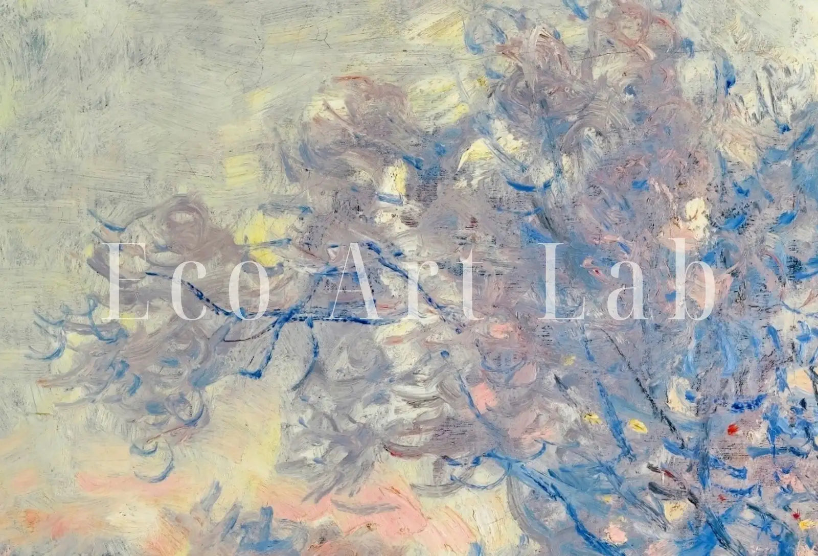 Detail view of artwork from Samsung Frame TV Art 4K Frost at Giverny Famous Claude Monet Painting. Instant Download Landscape Wall Art for Frame TV. Vintage Wall Art. (variation 1)