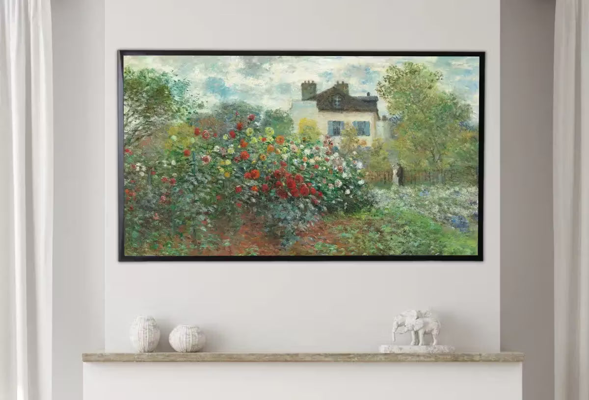 Samsung Frame TV Art 4K Garden with Dahlias Famous Claude Monet Painting. Instant  Landscape for Frame TV. Vintage Wall Art – Frame TV  Art