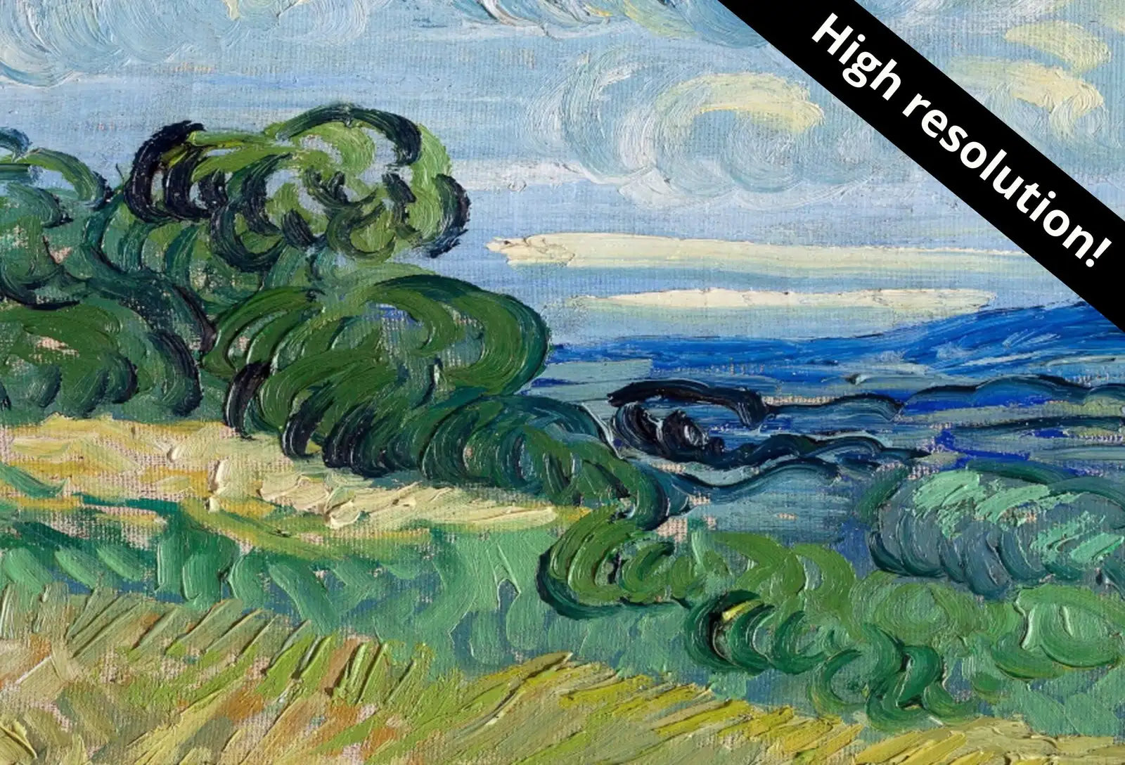 Second included artwork preview from Samsung Frame TV Art 4K Green Wheat Field with Cypress Famous Painting by Vincent van Gogh. Instant Download Landscape for the Frame TV featuring various scenes.