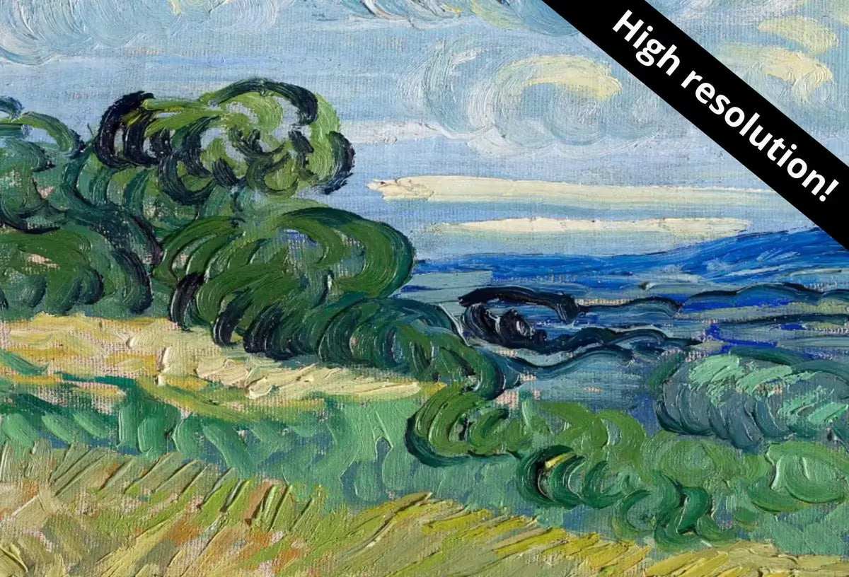 Samsung Frame TV Art 4K Green Wheat Field with Cypress Famous Painting by Vincent van Gogh. Instant Download Landscape for the Frame TV – Frame TV  Art