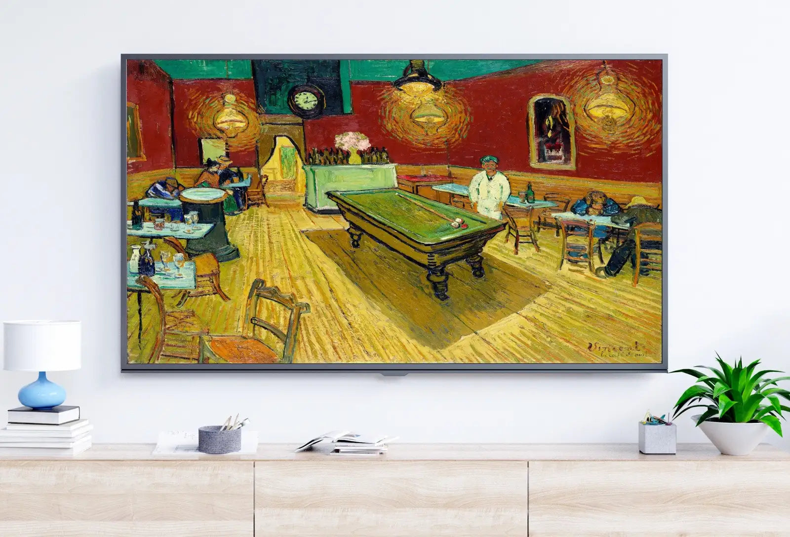 Included artwork preview showing first selection of artworks from Samsung Frame TV Art 4K Le café de nuit Famous Painting by Vincent van Gogh. Instant Download van Gogh Art for the Frame TV. Vintage Decor.