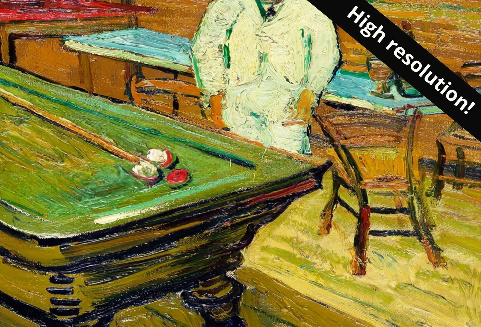 Detail view of artwork from Samsung Frame TV Art 4K Le café de nuit Famous Painting by Vincent van Gogh. Instant Download van Gogh Art for the Frame TV. Vintage Decor. (variation 1)