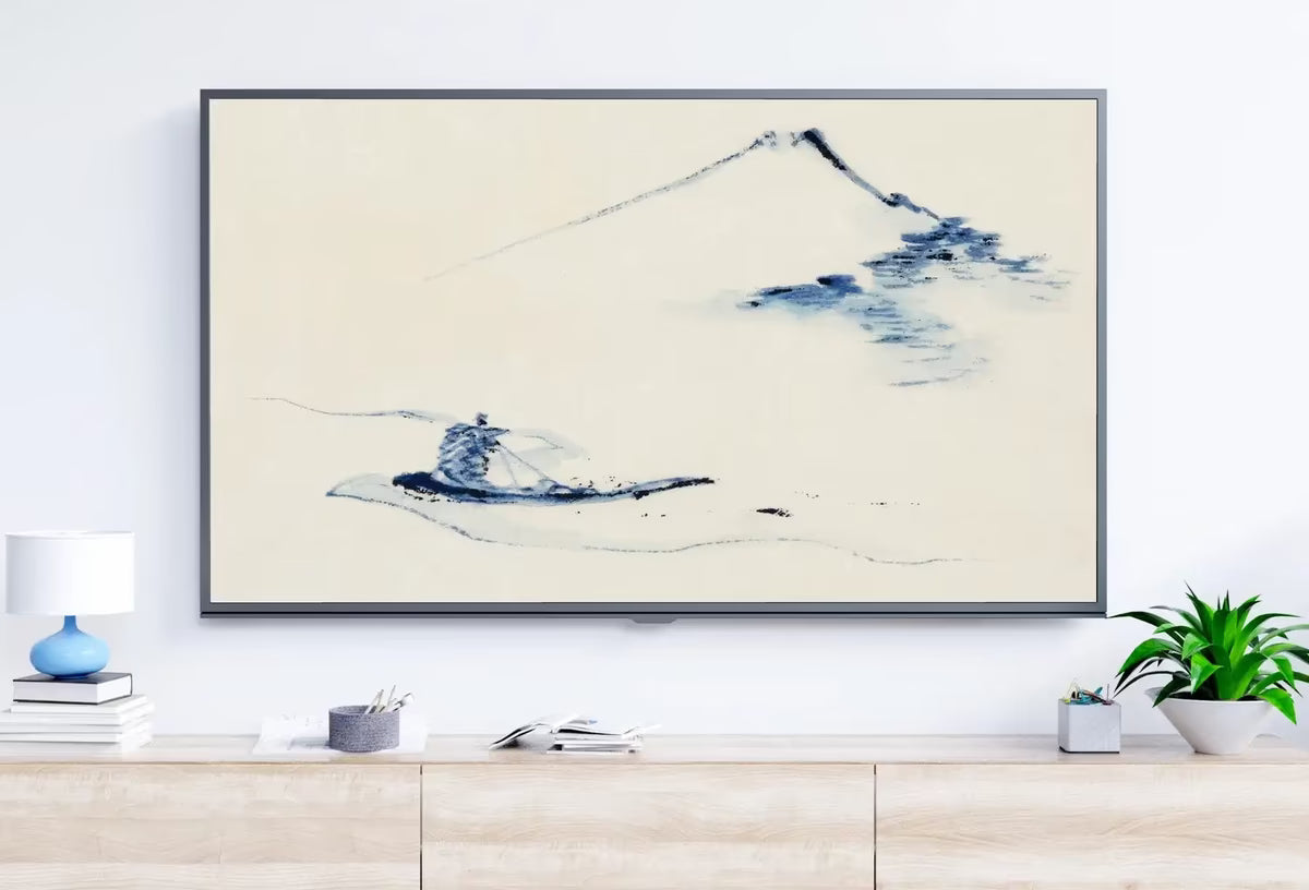 Samsung Frame TV Art 4K Minimalist Mount Fuji Landscape Vintage Japanese Wall Art. Instant Download Antique Japanese Art for the Frame TV. – Frame TV  Art