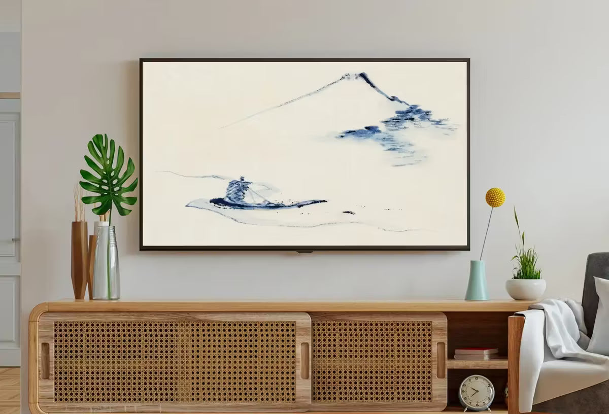 Samsung Frame TV Art 4K Minimalist Mount Fuji Landscape Vintage Japanese Wall Art. Instant Download Antique Japanese Art for the Frame TV. – Frame TV  Art