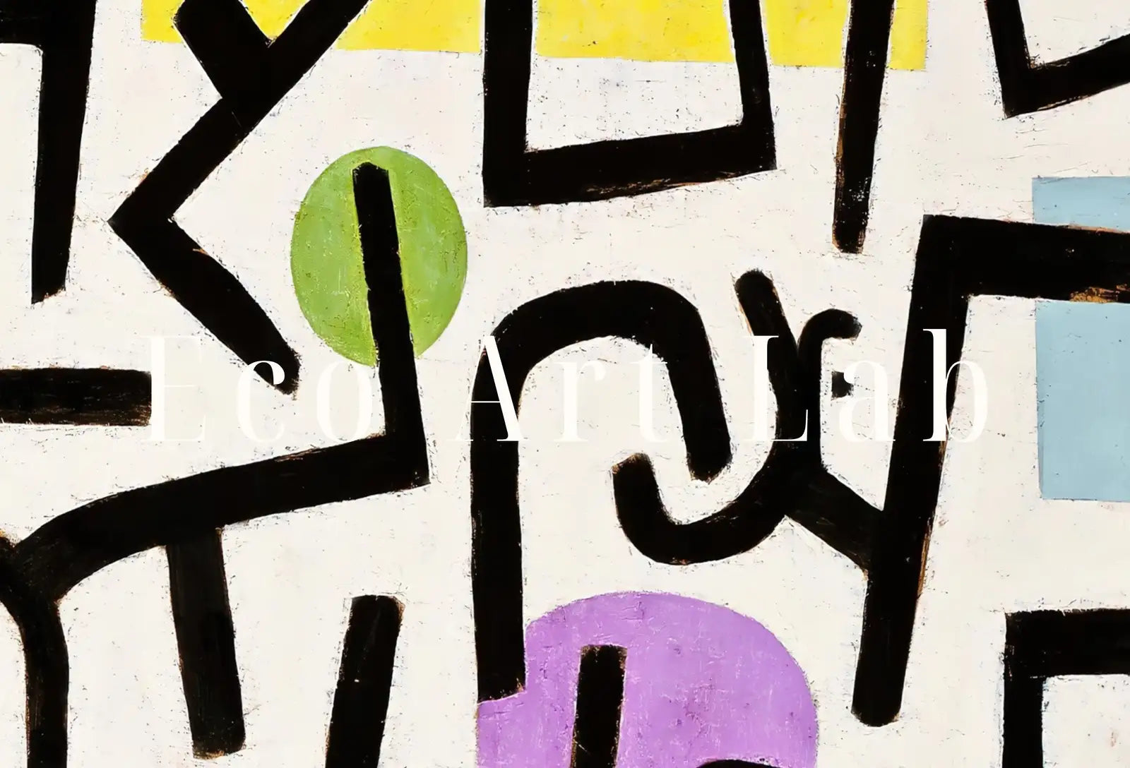 Detail view of artwork from Samsung Frame TV Art 4K Minimalist Paul Klee Abstract Painting. Instant Download Vintage Famous Abstract Painting Paul Klee Art for Frame TV. (variation 2)