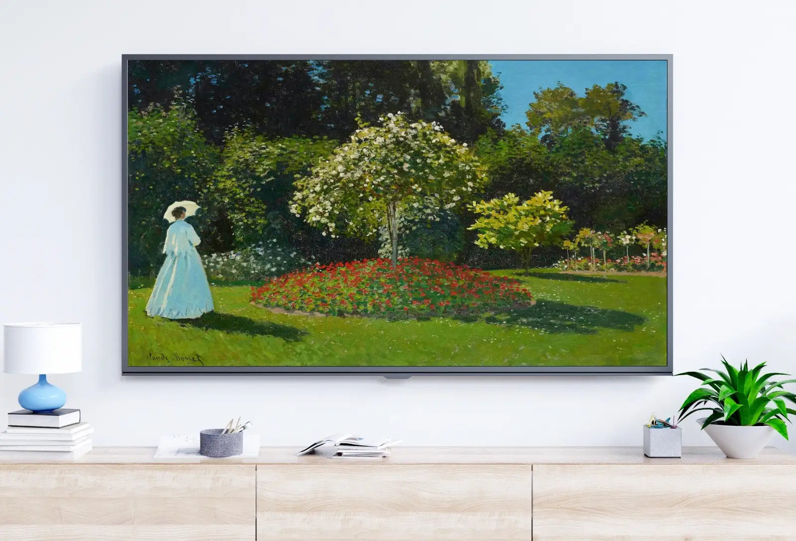 Second included artwork preview from Samsung Frame TV Art 4K Monet Lady in The Garden Famous Painting. Instant Download Vintage Art for Samsung Frame TV. Claude Monet Art for TV featuring various scenes.
