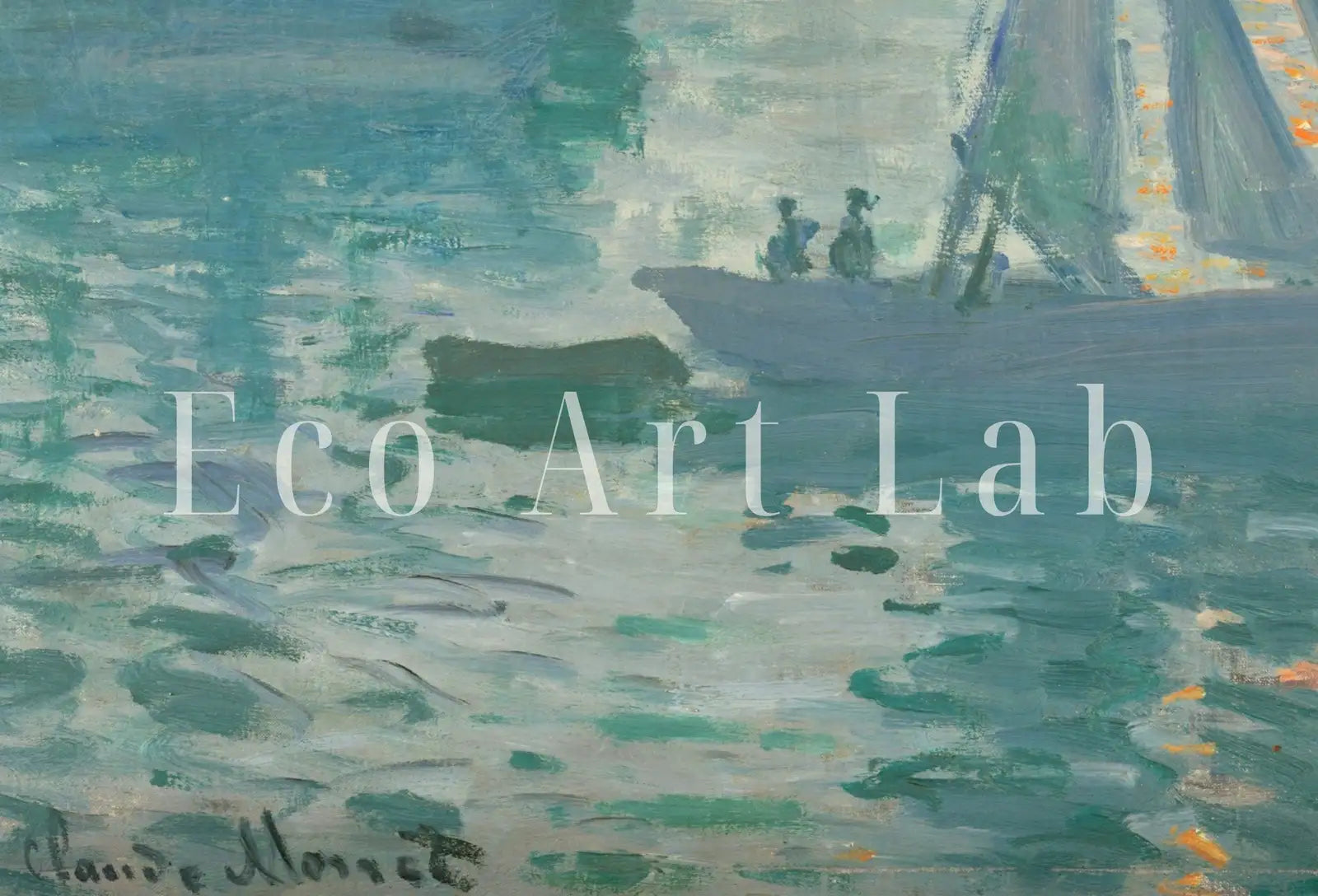 Detail view of artwork from Samsung Frame TV Art 4K Monet Nautical Sunrise Famous Painting. Instant Download Vintage Art for Samsung Frame TV. Claude Monet TV Art. (variation 1)