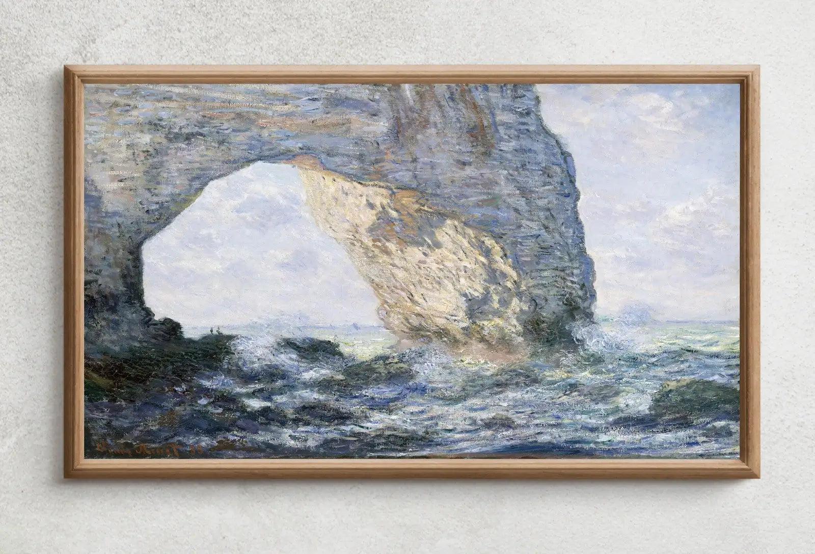 Second included artwork preview from Samsung Frame TV Art 4K Monet Sea & Rock Famous Painting. Instant Download. Vintage Art for the Samsung Frame TV. Claude Monet Art for TV featuring various scenes.