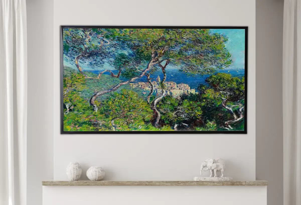 Samsung Frame TV Art 4K Monet Sea & Trees Landscape Famous Painting. Instant Download Vintage Art for Samsung Frame TV. Claude Monet TV Art – Frame TV  Art