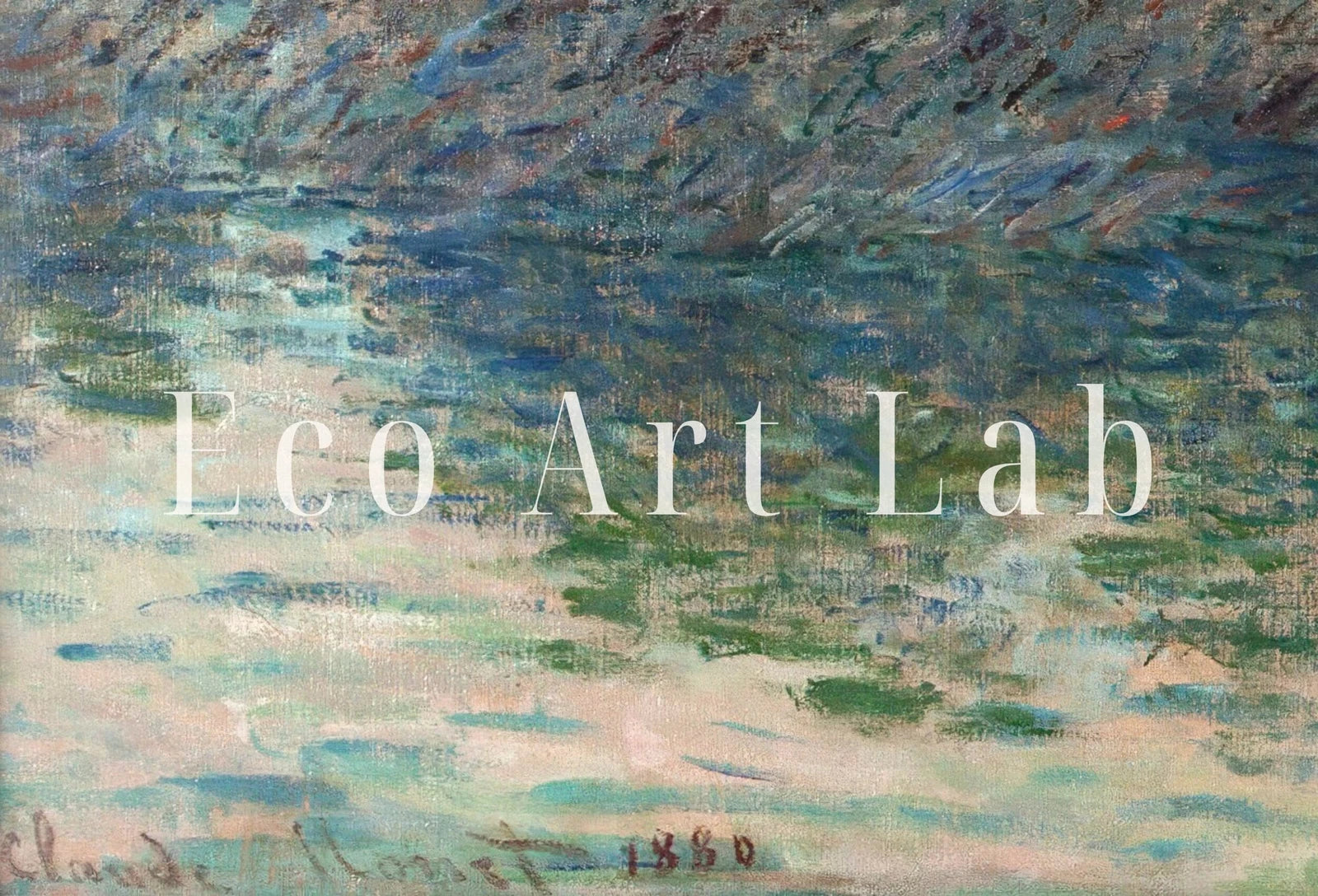 Detail view of artwork from Samsung Frame TV Art 4K Monet Sunset on the Seine Famous Painting. Instant Download Vintage Art for Samsung Frame TV. Claude Monet TV Art. (variation 1)