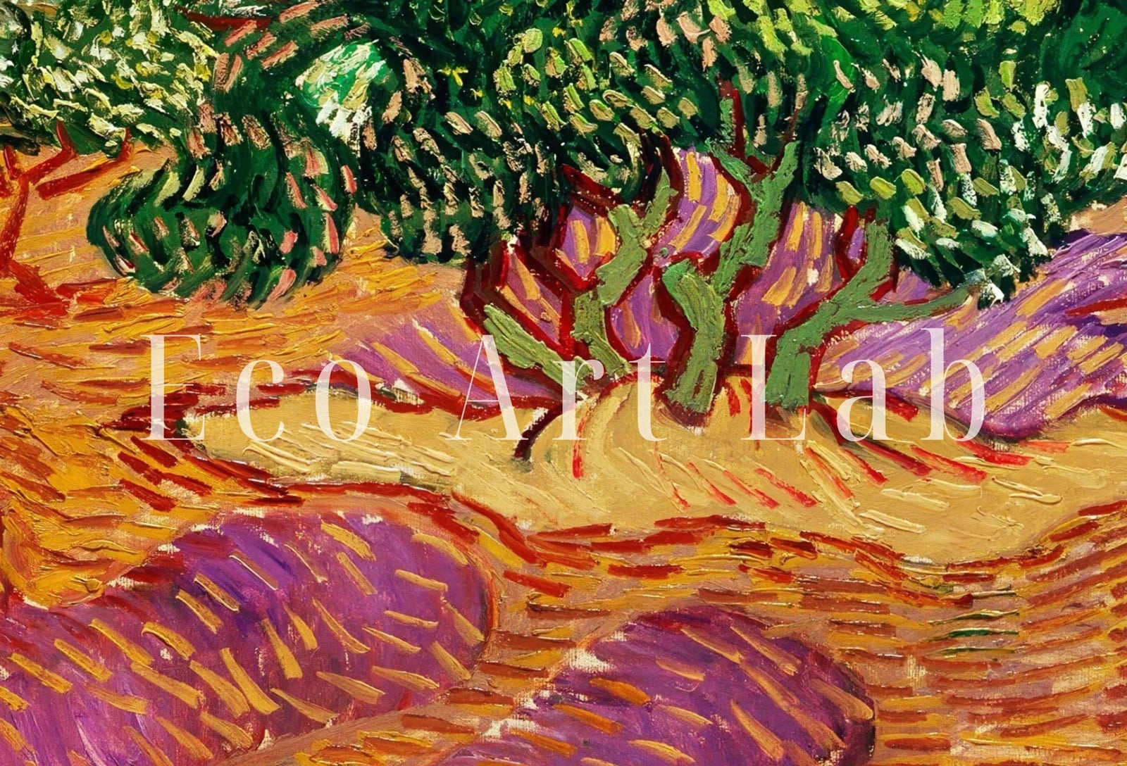 Detail view of artwork from Samsung Frame TV Art 4K Olive Trees Famous Painting by Vincent van Gogh. Instant Download van Gogh Landscape for the Frame TV. Vintage Decor. (variation 1)