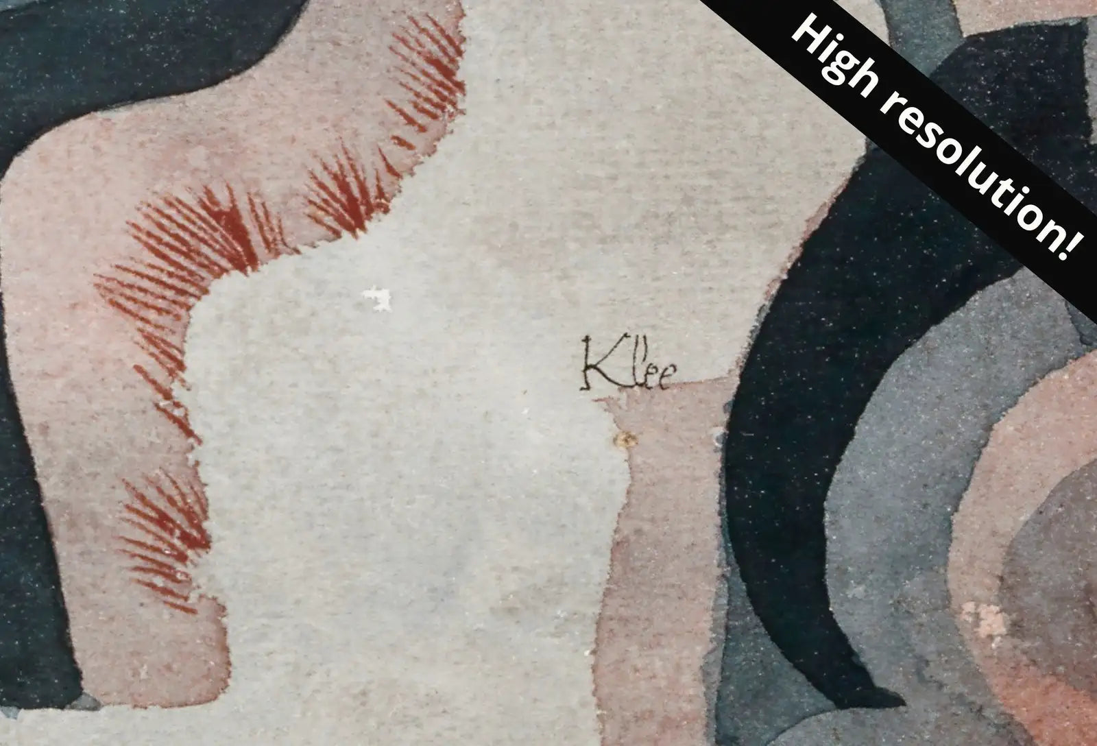 Detail view of artwork from Samsung Frame TV Art 4K Paul Klee 1921 Garden Abstract Painting. Instant Download Vintage Famous Painting. Paul Klee Art for Frame TV. (variation 1)