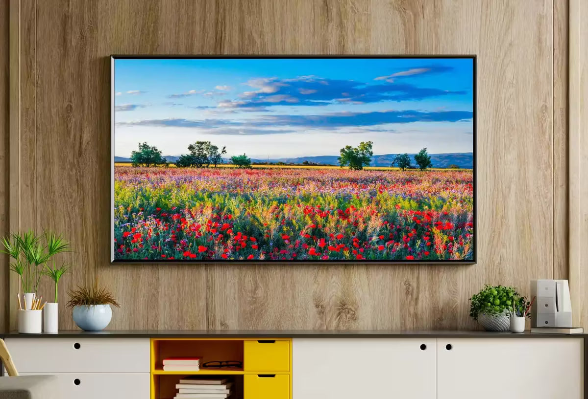 Samsung Frame TV Art 4K Red Poppy Field Spring Landscape Digital Painting. Instant Download Colorful Spring Art for the Frame TV. Art for TV – Frame TV  Art