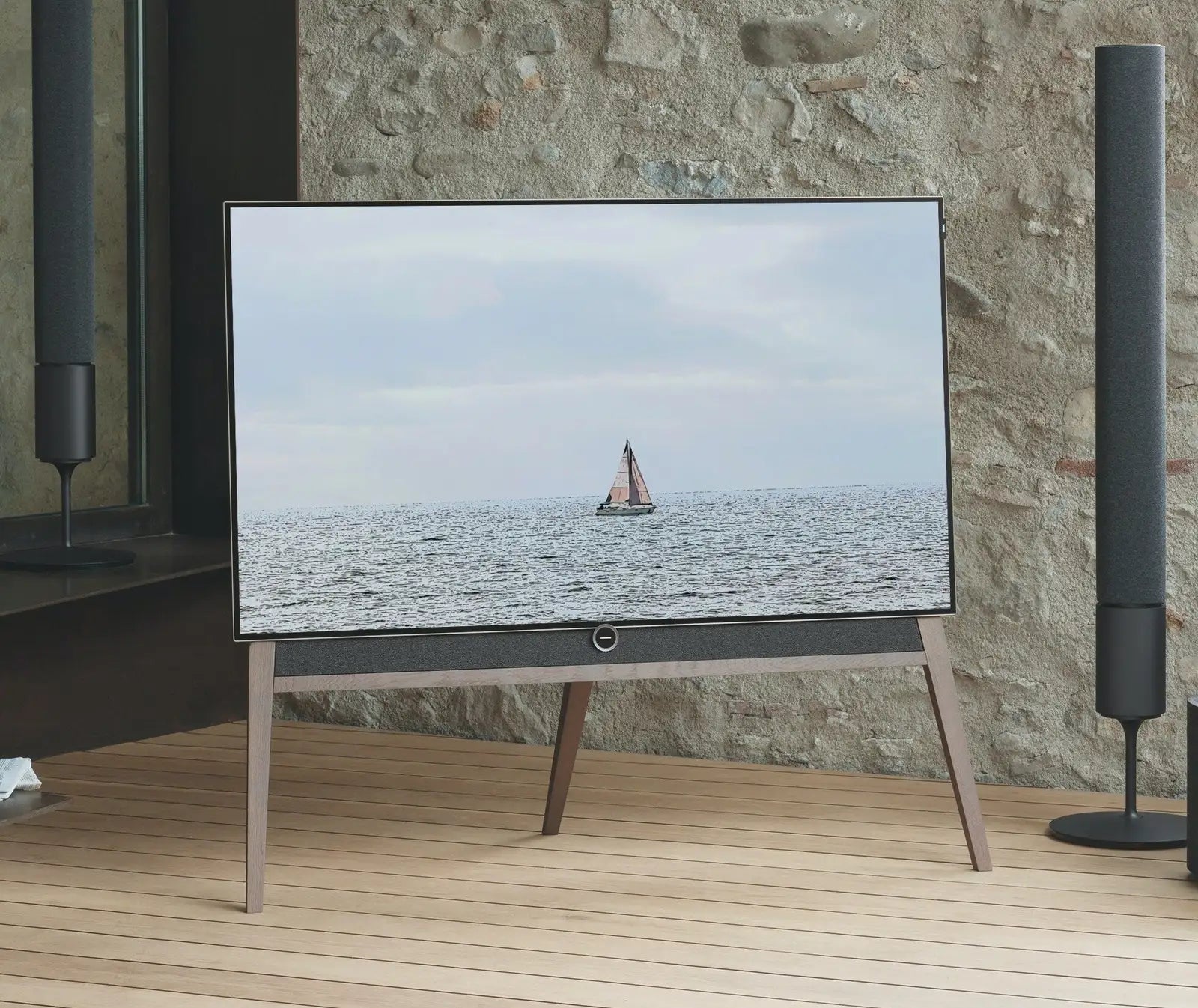 Detail view of artwork from Samsung Frame TV Art 4K Sailboat Digital Painting Nautical Wall Art. Instant Download Boat Painting for the Frame TV. Sailing Art for TV. (variation 1)