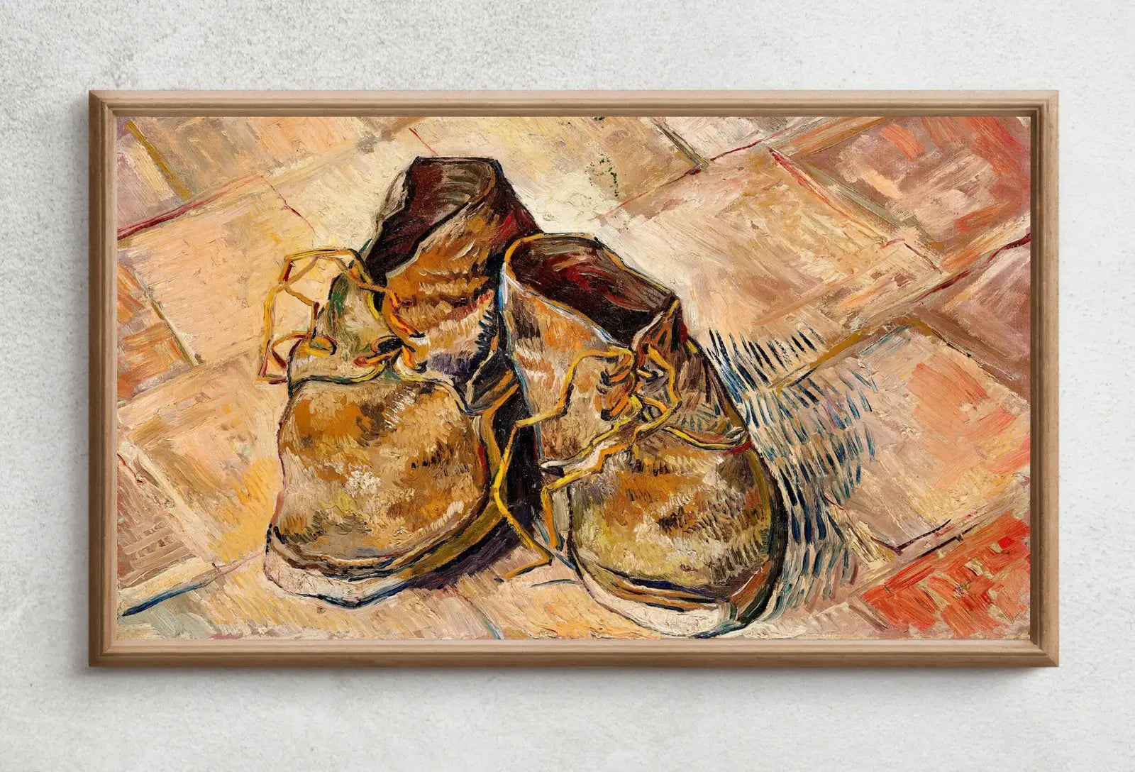Second included artwork preview from Samsung Frame TV Art 4K "Shoes" Famous Still Life Painting by Vincent van Gogh. Instant Download van Gogh Art for Frame TV. Vintage Decor featuring various scenes.