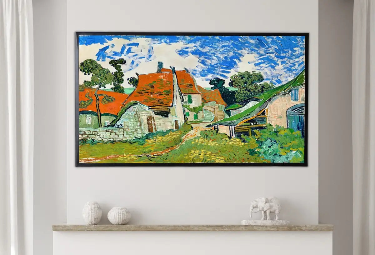 Second included artwork preview from Samsung Frame TV Art 4K Street in Auvers Famous Painting by Vincent van Gogh. Instant Download van Gogh Art for the Frame TV. Vintage Decor featuring various scenes.