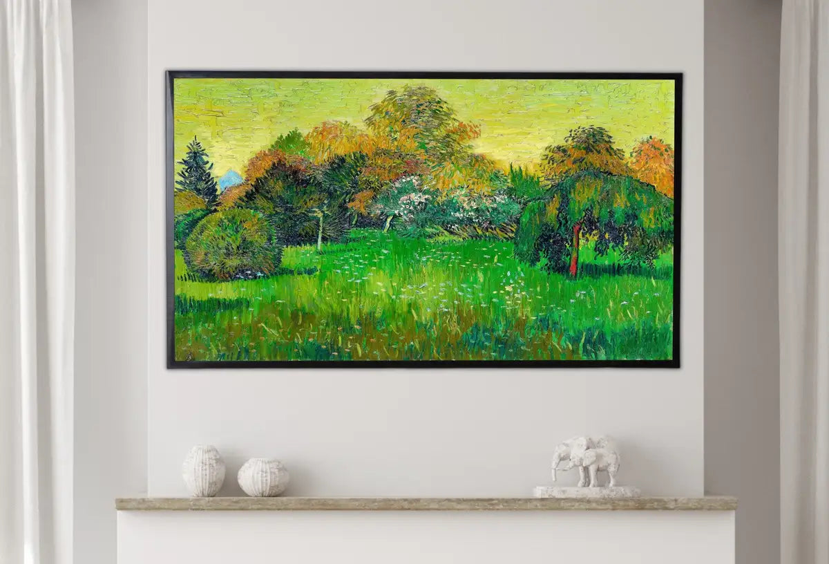 Detail view of artwork from Samsung Frame TV Art 4K The Poet's Garden Famous Painting by Vincent van Gogh. Instant Download van Gogh Art for the Frame TV. Vintage Decor. (variation 2)
