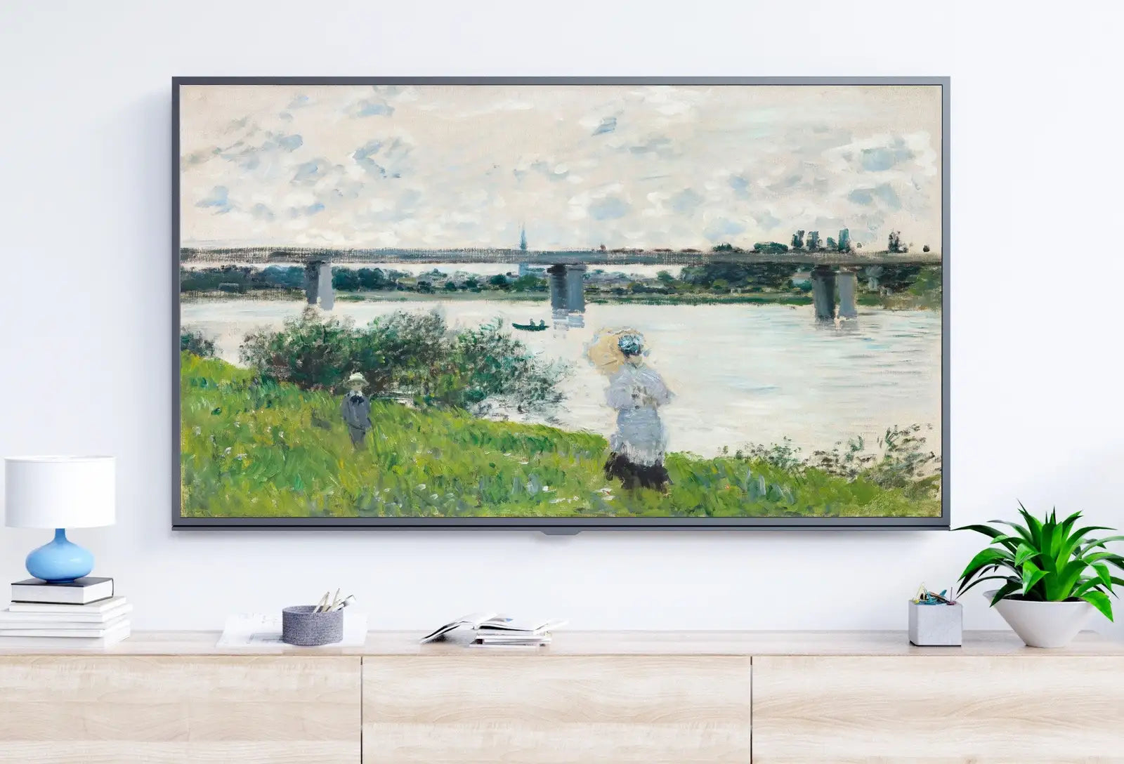 Included artwork preview showing first selection of artworks from Samsung Frame TV Art 4K The Promenade Famous Claude Monet Painting. Instant Download Landscape Wall Art for the Frame TV. Vintage Wall Art.