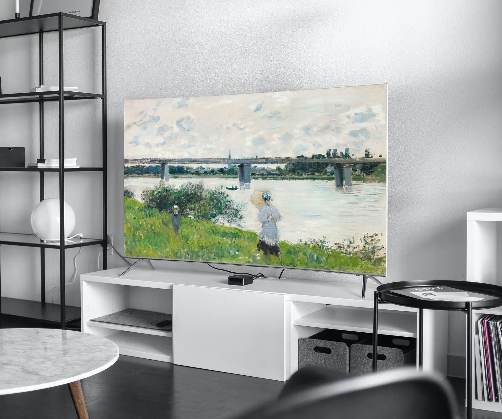 Detail view of artwork from Samsung Frame TV Art 4K The Promenade Famous Claude Monet Painting. Instant Download Landscape Wall Art for the Frame TV. Vintage Wall Art. (variation 1)