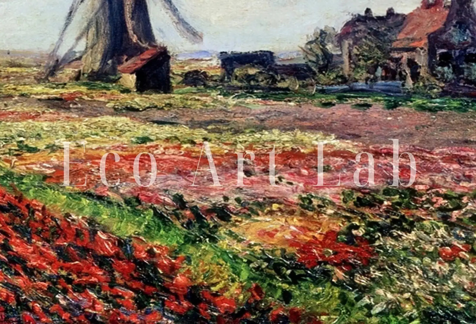 Included artwork preview showing first selection of artworks from Samsung Frame TV Art 4K Tulip Field & Windmill Famous Claude Monet Painting. Instant Download Botanical Art for Frame TV. Vintage Wall Art.