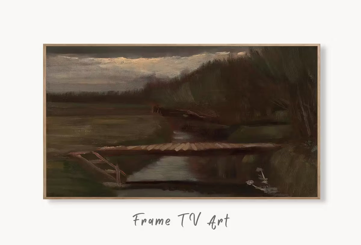 Samsung Frame TV Art 4K Vincent van Gogh Rustic Moody Vintage Landscape Painting. Instant Download Antique Oil Painting. Art for Frame TV – Frame TV  Art